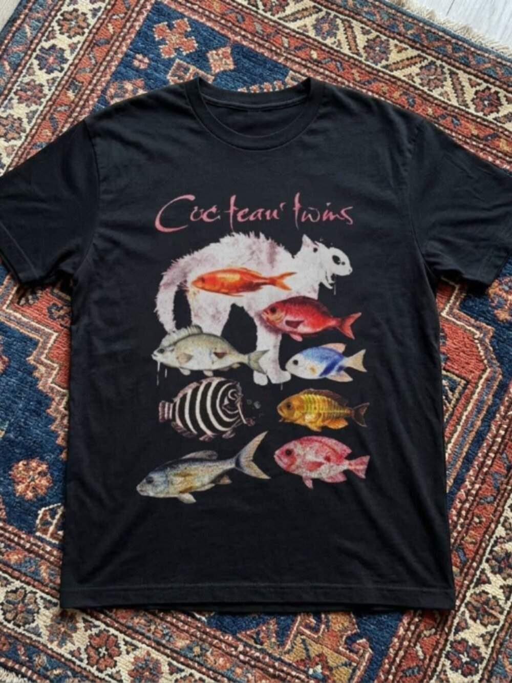 Cocteau Twins Cat Graphic Tee - Gildan T-shirt
